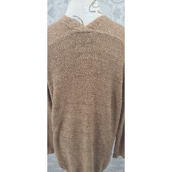 Love Ellie Stitch Fix women's brown duster cardigan Size Large Office Boho cozy - Picture 6 of 10